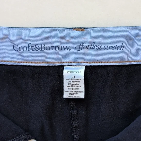 Croft & Barrow Effortless Stretch Denim Jean Skort 14 Blue Built-in Shorts - Picture 2 of 14